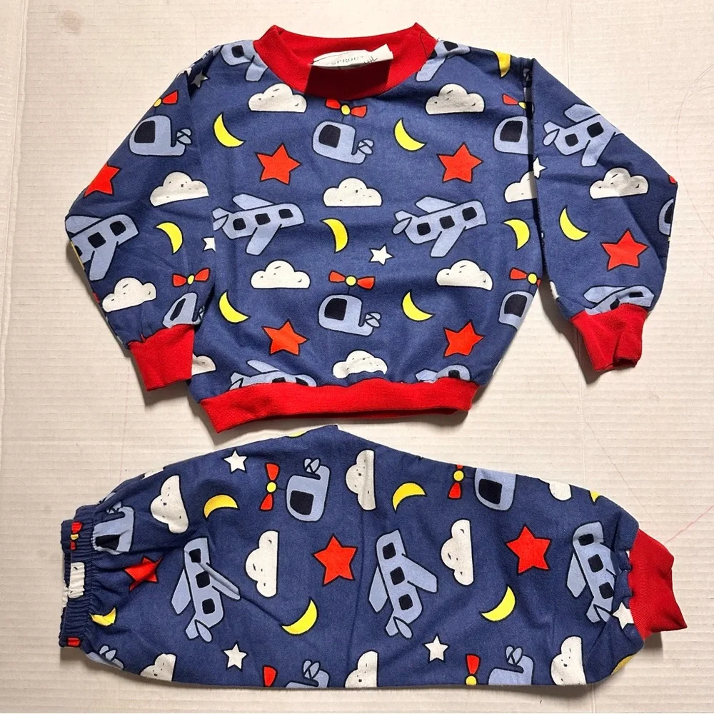 Vintage Sprouts Funwear Pajama Set Made in Canada –Size 12–18M ✈️⭐🌙 (Never Worn) - Picture 1 of 8